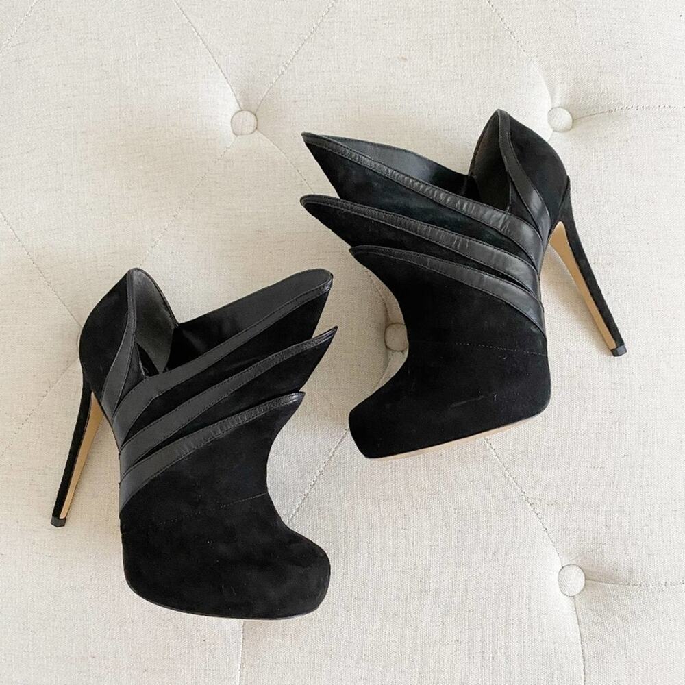 Alejandro Ingelmo Origami Collar Heeled Booties 38